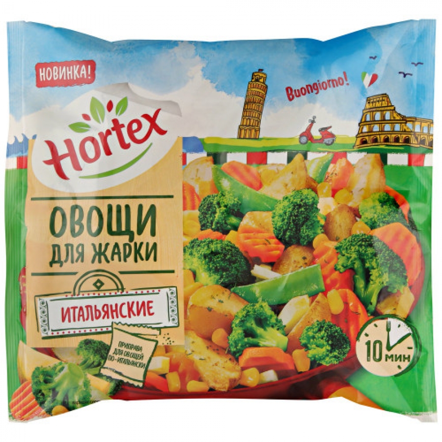 Овощи для жарки Итальянские (Hortex) 400г 12 купить в Красноярске по низкой  цене. Интернет-магазин Zamorozka24.ru